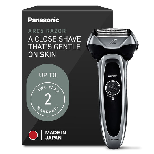 Panasonic ARC5 Electric Razor for Men with Pop-Up Trimmer, Wet\/Dry 5-Blade Electric Shaver with Intelligent Shave Sensor and Multi-Flex Pivoting Head \u2013 ES-LV65-S (Silver)