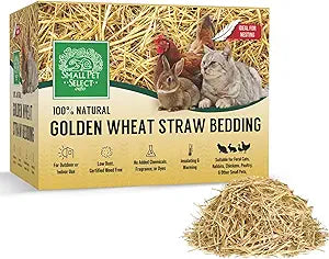 Small Pet Select - Golden Wheat Straw Bedding, 100% Natural Plant Material, Soft Animal Bedding Litter with Odor Control for, Rabbit, Hamster, or Bunny, Habitat Accessories, Made in USA, 8lb