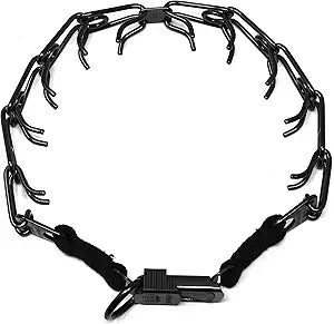 Herm Sprenger Black Stainless Steel Dog Training Collar with Quick Release Buckle Ultra-Plus Pet Collar No-Pull Collar for Dogs Made in Germany 3.2mm x 20in Medium
