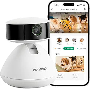 PETLIBRO AI Dog Camera Pet Camera Indoor with Phone App [Multi-Pet Recognition, Daily Activity Analysis & Smart Summaries] Cat Cam 360Â° View, 1080P Dog Cam Night Vision, 2-Way Audio Home Camera WiFi