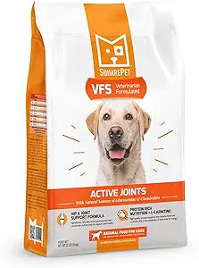 SquarePet VFS Canine Active Joints Formula, Turkey, Green Lip Mussels, Eggshell Collagen, High Protein Diet 22lbs