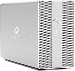 OWC Mercury Elite Pro Dual USB-C / Thunderbolt 3 External Raid Storage Enclosure with 3Port HUB for Mac and PC