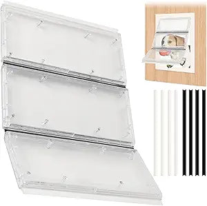 3-Panel Airseal Pet Door Replacement Flap, Compatible with Ideal Pet Products 10.25"x15.75" Extra Large Dog Door, Easy Installation
