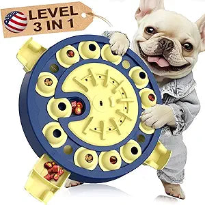 KADTC Dog Puzzle Toy, U.S. Brand & Design,Large Size,3 Levels of Step-by-Step Challenge,4 Ways to Play, Beginner-to-Advanced,Boredom Buster for Smart Dogs Mental Stimulation Enrichment Brain Games