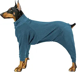 Dog Winter Coat for Small Medium Large Dog Run Walk Sleep Pet Warm Fleece Sweater & Windproof Pajamas Snow Jacket Medium Turquoise