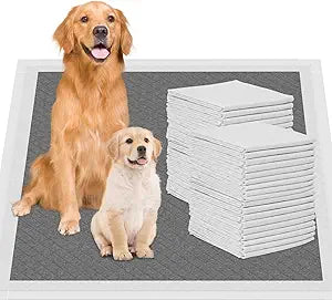 Gardner Pet Charcoal Puppy Pads 28x34 Inches Extra Large Dog Pee Pads Odor-Control & Leak-Proof Disposable Pet Training Edge-Wrapping Thicken Potty Pad for Dogs, Cats, Rabbits(30 Pieces)
