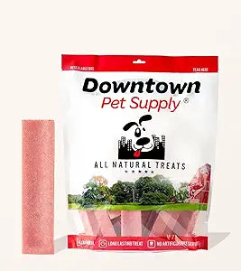 Downtown Pet Supply Strawberry Yak Chews for Dogs, Nutrient-Rich Himalayan Dog Chews, Long Lasting, Odorless and Easy to Digest - 2 LB