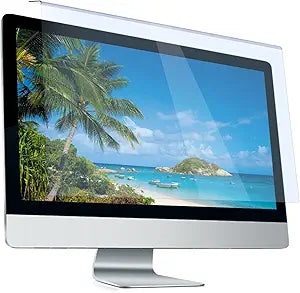 24 inch Blue Light Screen Protector Computer Monitor Hanging Type Blue Light Blocking Filter Panel Anti Scratch Eye Protection Shield for Desktop Computer