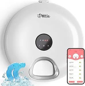 [Stainless Steel Tray Version] iPettie Donut Frost WiFi 6 Meal Automatic Wet Food Feeder with Ice Packs for Senior and Weak Pets, App Control Programmable Timer, Holds 6 x Â½ lb. of Food, White
