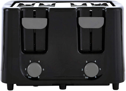 Continental Electric CE-TT029 Toaster, 4 Slice,Cool Touch, Black