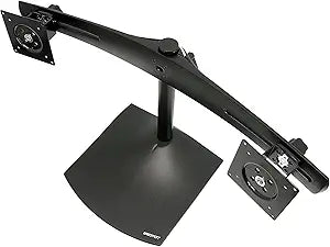 Ergotron DS100 Dual-Monitor Desk Stand, Horizontal, Black