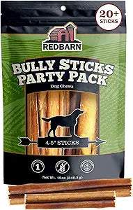 Redbarn Pet Products All Natural 4-5" Bully Sticks for Small & Medium Dogs - Healthy Long Lasting Chews Variety Party Pack - 100% Beef Single Ingredient Low Odor Rawhide Free - Bag, 12oz