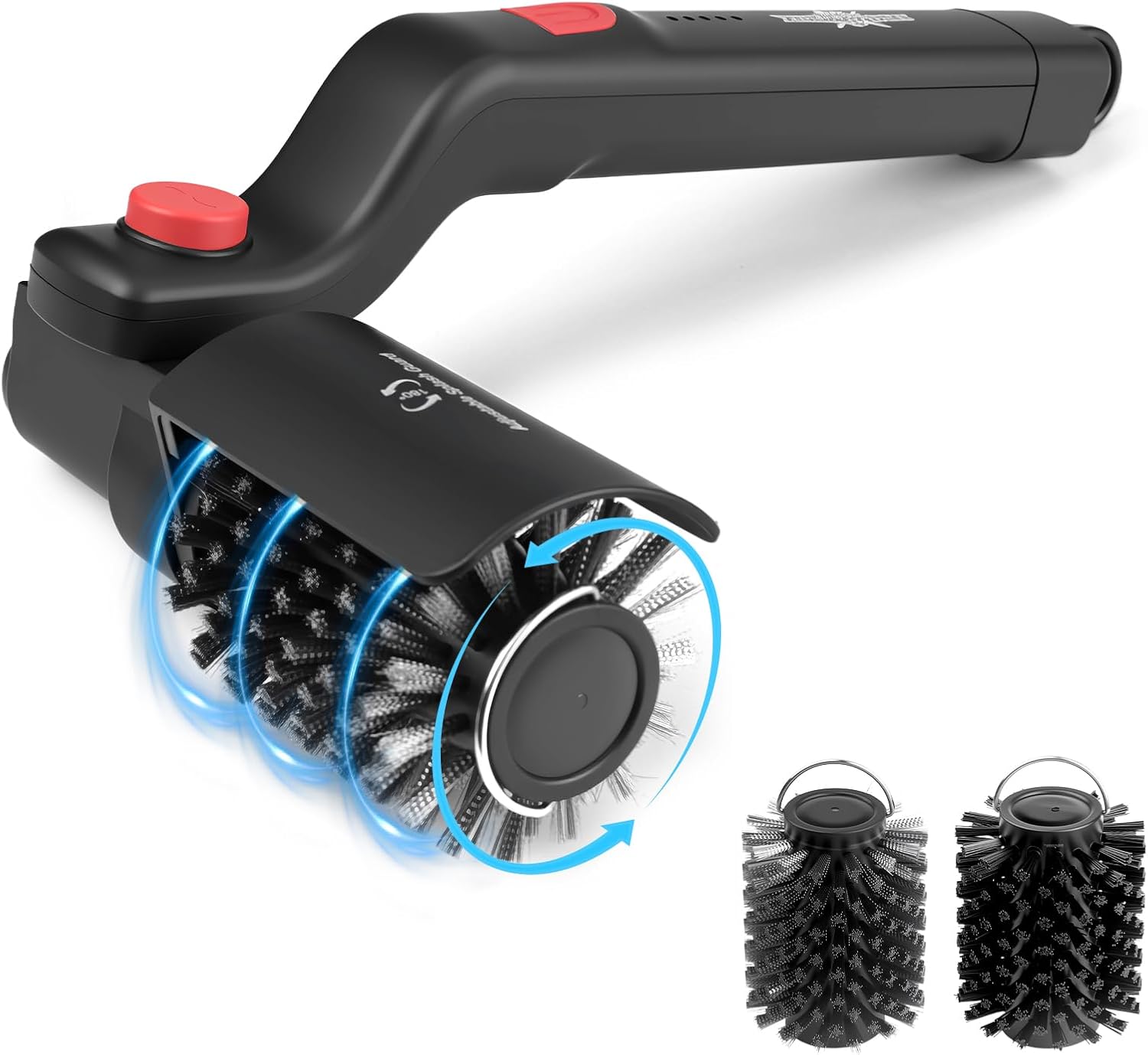 XUDAKAIXIN Electric Rotary Grill Brush with 1 Replacement Head,Cordless Rechargeable Grill Cleaning Brush with Adjustable Angle,No Bristle Shedding,Gifts for Men\/Dad