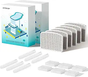 Cat Water Fountain 6 Pack Replacement Filters for PF1/PF1L Automatic Pet Fountain Filter Set (6 Pcs)