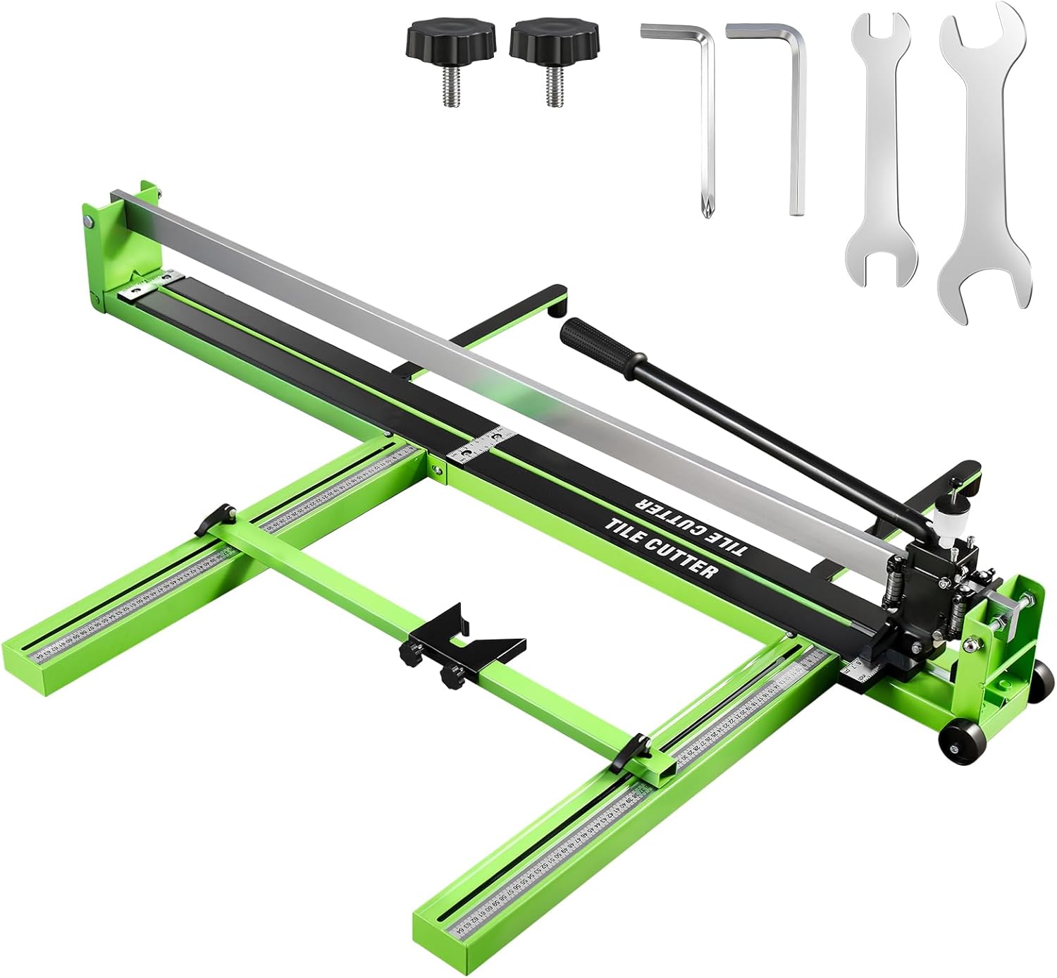 Sakerplus 47" Manual Tile Cutter, Professional 1.4" Cutting Capacity Tile Cutter with Laser Guide, Tile Cutting Hand Tool with Anti-Slip Base for Precision Porcelain and Ceramic Tile Cutting (47 inch)