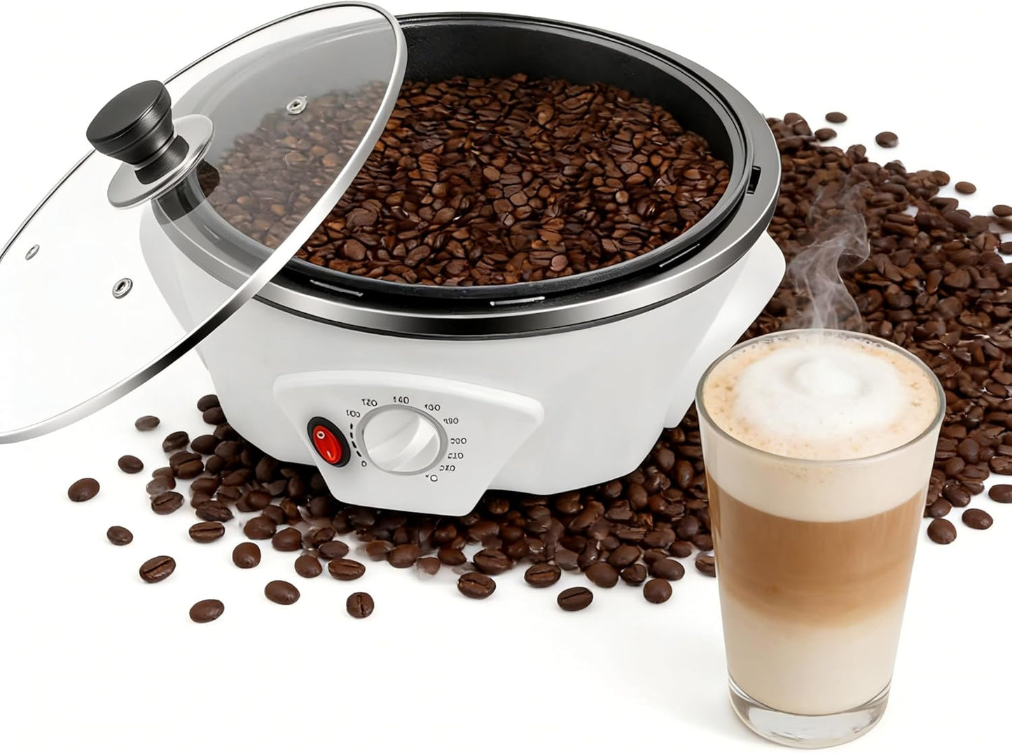 500g Coffee Roaster Machine, Electric Coffee Bean Roaster 1.1lb Coffee Roaster for Home Use(32-464℉) Temperature Adjustable for Cafe Shop Home Use