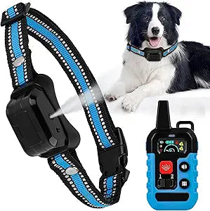 Citronella Bark Collar for Dogs, Dog Training Anti Bark Collar with Remote, 4 Modes Spray/Vibration/Sound/Reinforcement Spray, 1000FT Control Range for S/M/L Dogs (Blue)