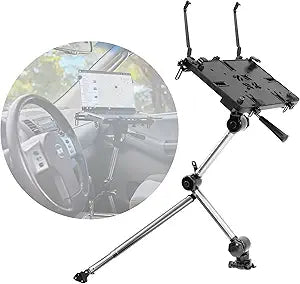 Mount-It! Laptop Vehicle Mount | No-Drill Computer Mounting Bracket for Front Passenger Seat | Sturdy and Full Motion Lockable Joints, Fits Laptops Up to 17"