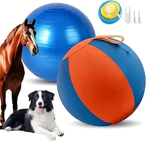 18" Herding Ball for Dogs,Blue and Orange Jolly Ball for Dogs,for Australian Shepherd,for German Border Collies,Durable Waterproof Outdoor Play