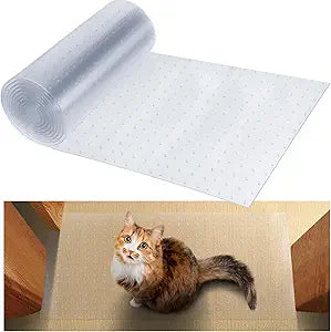 9.18Ft(L) Carpet Protector for Pets - Anti-Slip Cat Carpet Protector, Scratch Resistant Pets Scratch Stopper, Easy to Cut Floor Runner Under Doorway to Prevent Tearing