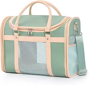 Airline Approved Pet Carrier Backpack, Waterproof PU Foldable Design with Light-Blocking Ventilation, TSA-Compliant Travel Bag for Cats & Small Dogs â€“ Easy Hose Wash & 360Â° Breathable Mesh