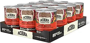ACANA Premium Pate in Bone Broth Grain-Free Wet Dog Food Beef Recipe 12.8oz Cans (12 Count)