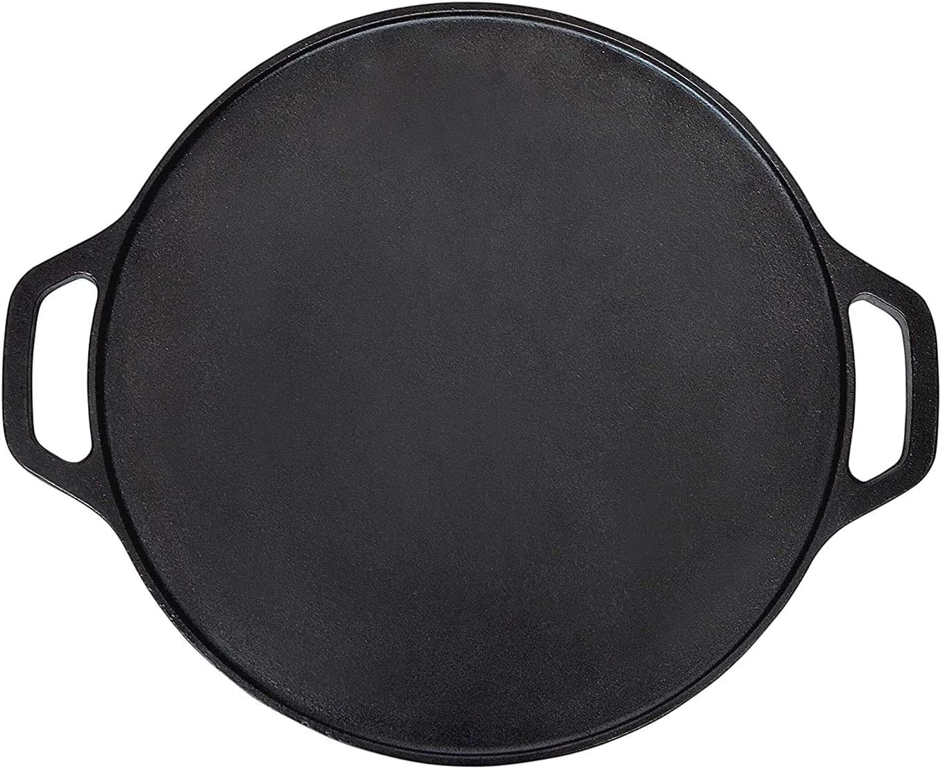 Pre-Seasoned Cast Iron Dosa Tawa with Premium Extra Coating (12 inches) Perfect for Cooking on Gas, Induction and Electric Cooktops,Black