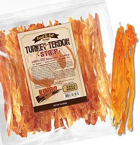 Gootoe Turkey Tendons for Dogs â€“ All-Natural, Hypoallergenic Dog Treats, Rawhide Alternative, Long Lasting Puppy Chews, Healthy Dog Treats for Small Breeds, Strips, 16 oz Pack (1 lb)