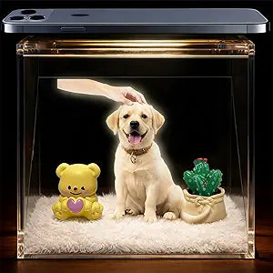 Pet Holographic Projection House, Custom Pet 3D Hologram Digital Video, Pets Cat&Dog Memorial Gifts for Loss of Dog Sympathy Gift, Personalized Dogs Remembrance Gifts for Dogs Owners