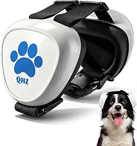 QHZ The dog ear muffs are noise-reducing, adjustable and breathable, suitable for fireworks, aircraft noise and other noisy environments, alleviating the dog's anxiety M