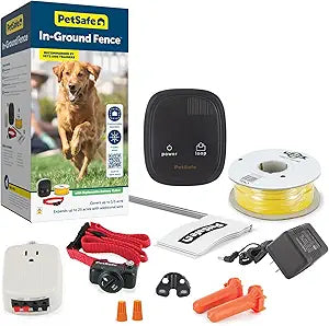 PetSafe In-Ground Pet Fence for Dogs and Cats Over 8 lb. - Waterproof with Tone and Static Correction - Invisible Fence with Electric Dog Collar