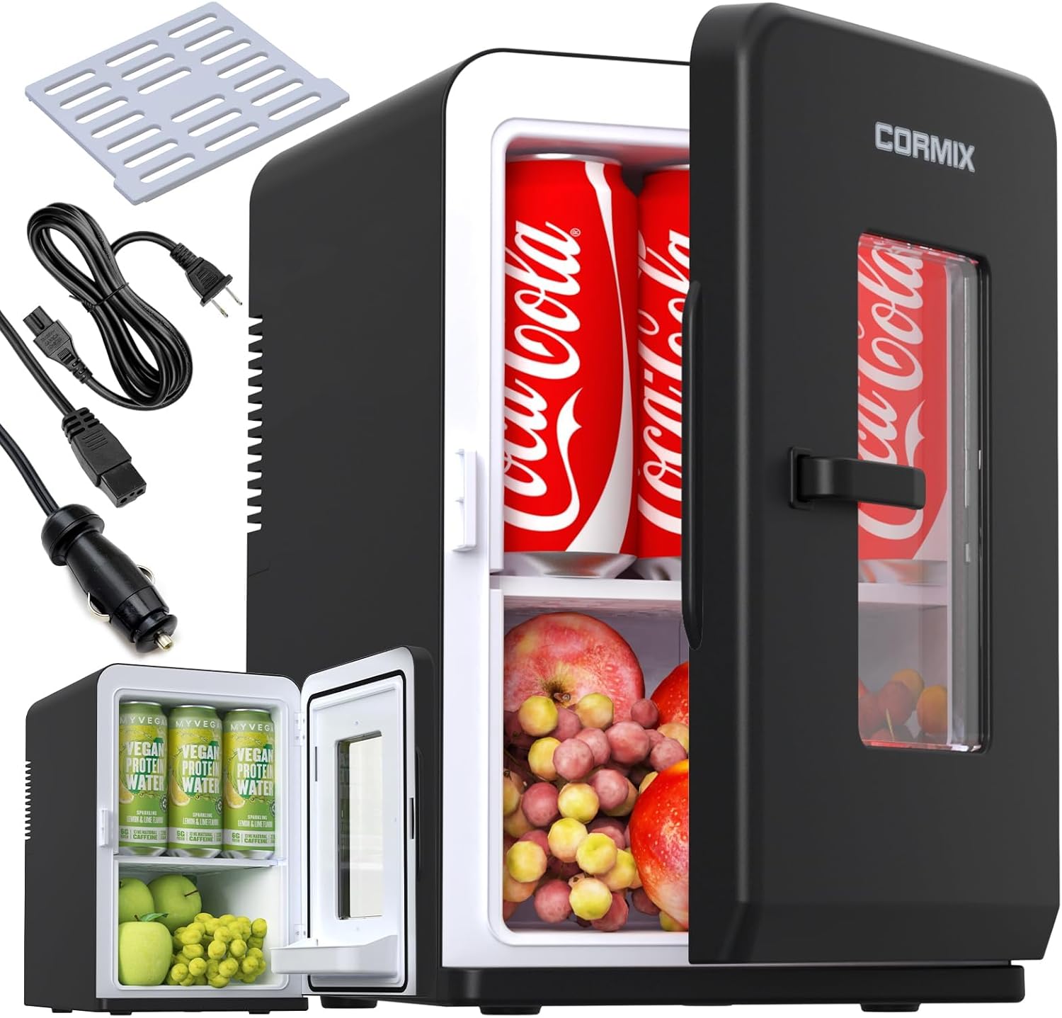 Mini Fridge for Bedroom, 15 Litre\/21 Cans Portable Mini Refrigerator with AC\/DC Power for Office, Dorm and Car, Thermoelectric Electric Cooler & Warmer Skincare Fridge for Drinks, Food, Cosmetics