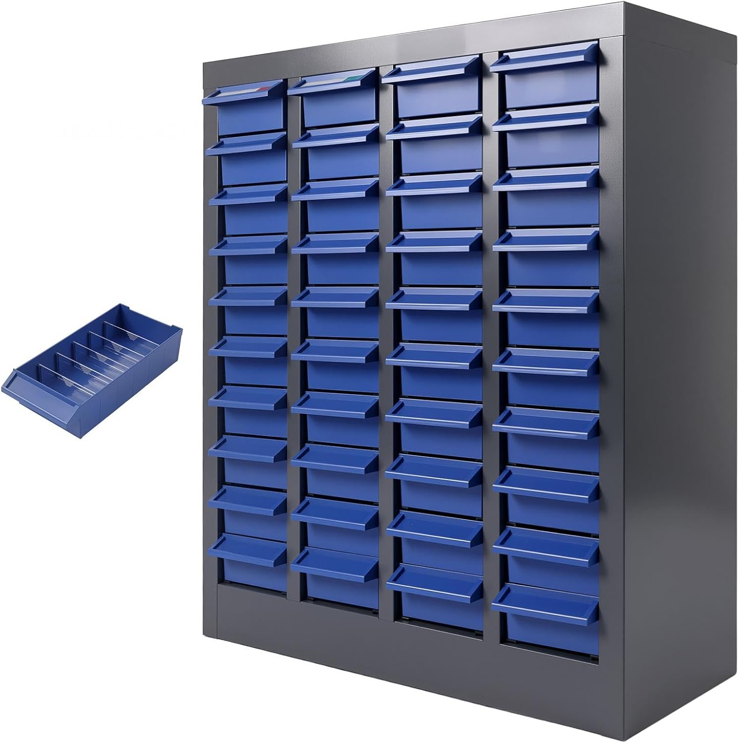 40 Drawers - Part Cabinet, Shelves & Label Stickers - Bolt and Nut Organizer Bolt Bin Cabinets, Durable Steel Tool Storage Cabinet for Garage/Workshop Small Parts/Hardware Organization