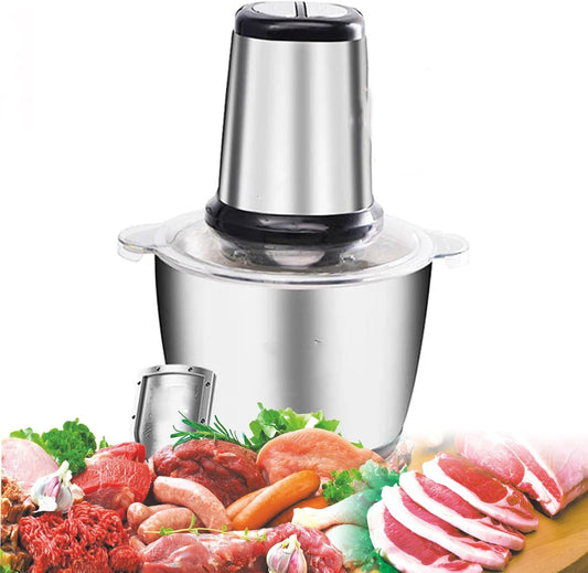 YMTHou 3l Stainless Steel multi-function meat grinder, 2 Speeds Food Processor,household electric food supplement meat grinder, 300W Food Chopper, for Meat,Vegetables,Fruits,Nuts,Black