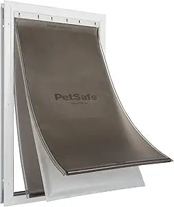 PetSafe Extreme Weather Aluminum Pet Door - Energy-Saving Thermal Barrier Pet Flap with Slide-in Door Locking & Secure Flap Cover - for Dogs Up to 220 Lb - Extra Large