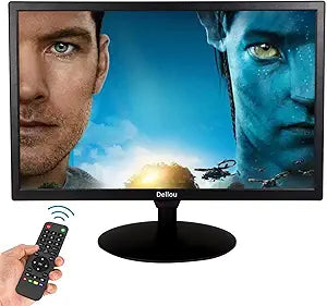 24 inch Monitoring LCD Display Security Camera Monitor Multifunction Interface HDMI, AV, BNC, VGA, USB, PC Input CCTV Computer Monitor Built-in Speaker 1920x1080 Full HD, black