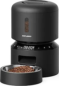 PETLIBRO Automatic Cat Feeder â€“ 3L Programmable Pet Food Dispenser with Airtight Storage, Timed Portion Control, Voice Meal Call & Dual Power Supply, Clog-Free Healthy Feeding for Cats & Small Dogs