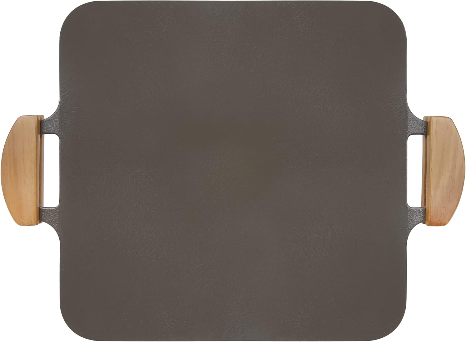 Dr.HOWS SOLID Square Griddle Pan Ceramic, Nonstick grill pan with Wooden handle, Portable 12 Inch Indoor\/Outdoor Stovetop, Induction, Electric, Hot plate, Gas Burner, pouch (CHARCOAL)