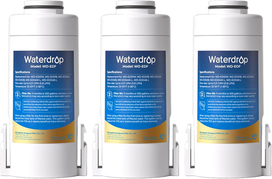 Waterdrop WD-EDF Replacement Filters for Waterdrop Electric Water Filter Pitcher - \/ \/ \/ \/ , 3 Months or 200 Gallons, NSF\/ANSI 401&53&42, 3 Filters