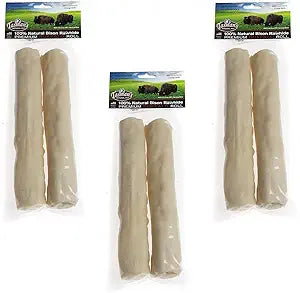 (3 Pack) All-Natural Buffalo Rawhide Rolls, Large, 2 Rolls each
