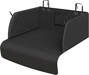 PETICON SUV Cargo Liner for Dogs, Waterproof Trunk Cover with Cushioned Sides to Protect Pet, Full Coverage Non-Slip Seat Cover for SUVs with Bumper Flap Protector