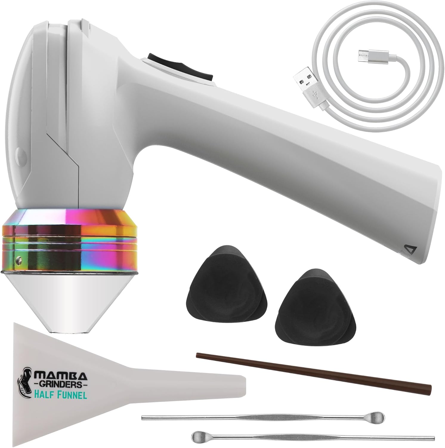 Mamba Grinder Electric Spice Grinders. Easy to Load One-Handed Use 1g USB Rechargeable Mill