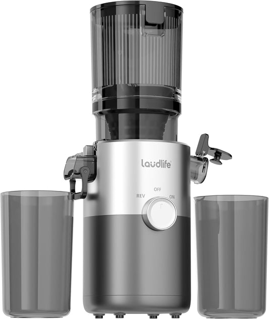 Cold Press Juicer Machines, 35db Quiet Operation, 5.4" Wide Chute Slow Masticating Juicer, 99.7% High Juice Yield, Juicer Extractor for Whole Fruits & Vegetables, Kale/Spinach Friendly