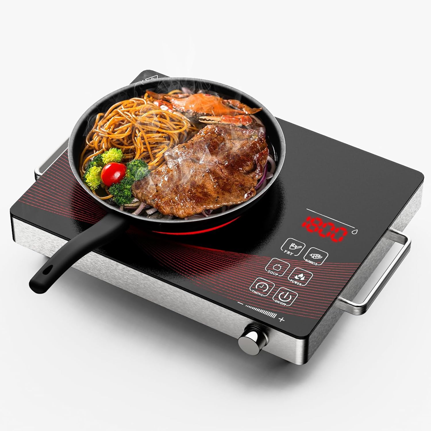 1800W Portable Infrared Cooktop Single Burner Electric Stove Ceramic Glass Electric Hot Plate Cooktop electric burners for cooking stove cocina electrical el ctrica para cocinar el ctrica
