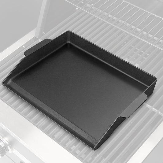 Griddle for Gas Grill, 23" X 16" Universal Cast Iron Griddle Insert for Weber Nexgrill Gas Stove Flat Top Charcoal Electric Grill Plate Outdoor Cooking Pan Camping Teppanyaki BBQ Accessory