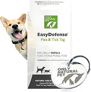 Only Natural Pet EasyDefense Tag â€“ Lightweight, Water-Resistant Collar Attachment for Dogs & Cats â€“ Year-Round Wearable Comfort Accessory | Non-Chemical & Durable Design