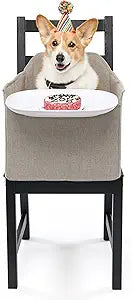 3-in-1 Convertible Pet High Chair, Dining Booster Seat & Travel Car Seat for Pets, Sand