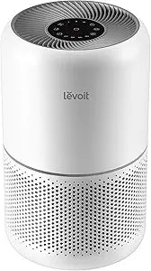 LEVOIT Air Purifier for Home Allergens Pet Hair in Bedroom, Covers Up to 1073 ftÂ² by 56W High Torque Motor, AHAM VERIFIDE, 3-in-1 Filter with HEPA Sleep Mode, Remove Dust Smoke Odor, Core300-P, White