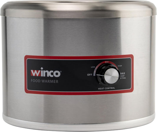 Winco Electric Round Food Warmer\/Cooker, 750W, 120V, 11 Quart