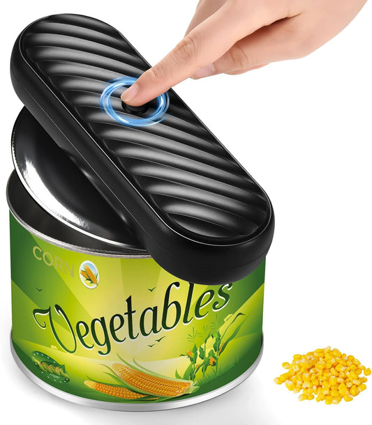 One Touch Electric Can Opener for Seniors - Rechargeable Hand Held Automatic Kitchen Can Opener with Smooth Edge, Easy to Use, Safe & Hands Free Operation for Elderly, Arthritis Users